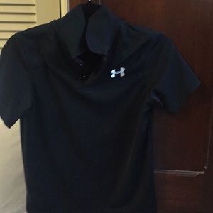 Boys polo style black golf shirt